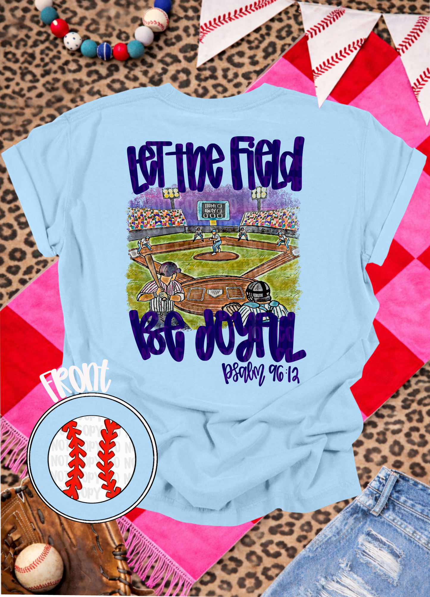 Let the field be joyful navy png design