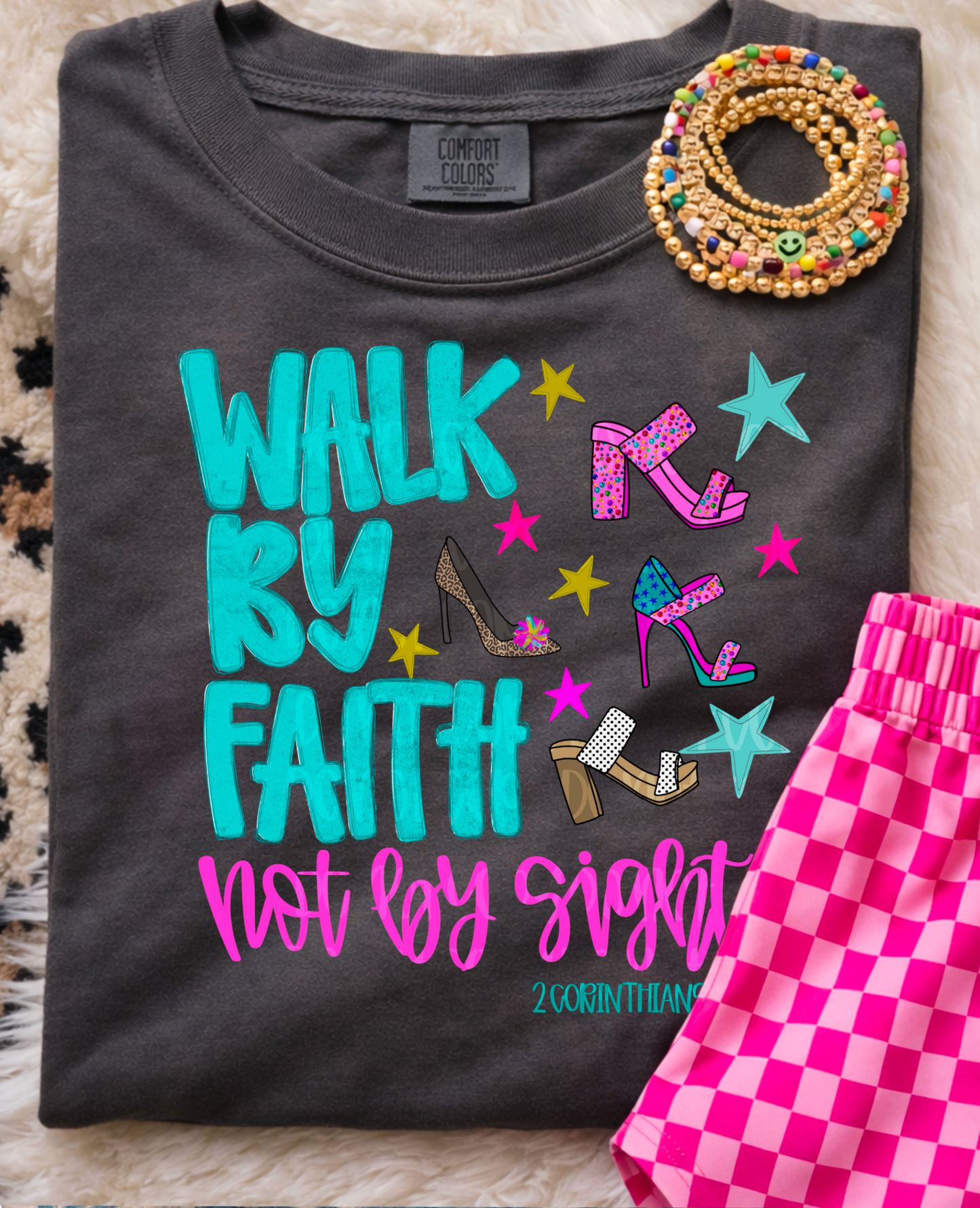 Walk by faith shoes png digital download