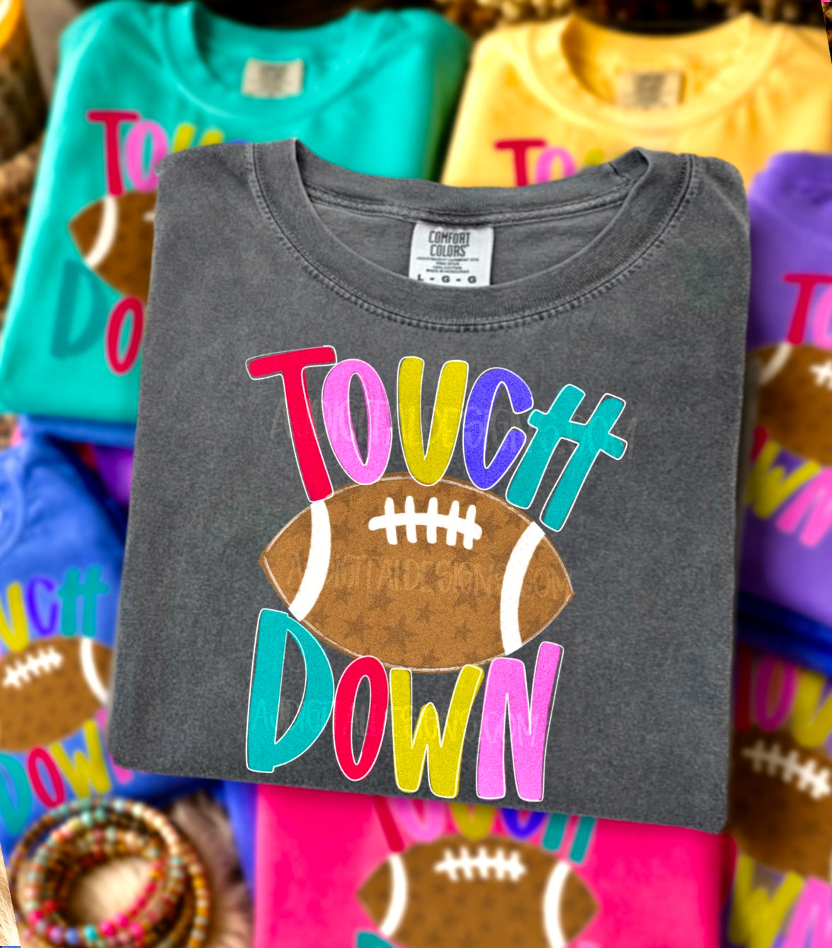 Touchdown colorful png design
