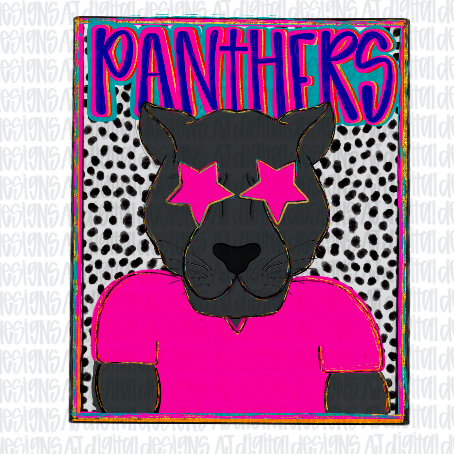 Panthers Royal Preppy Portrait