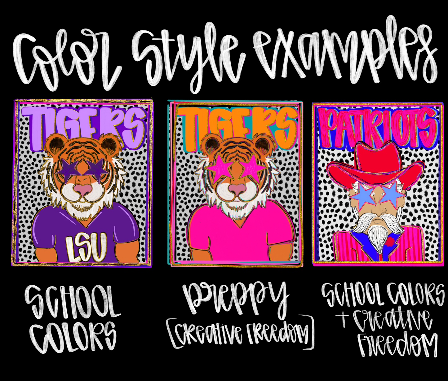 Custom preppy mascot