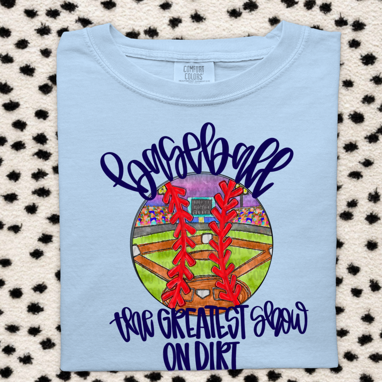 Baseball greatest show on dirt (navy)