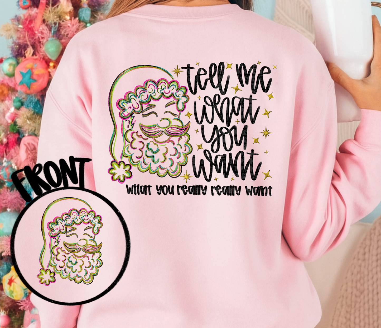 Tell me what you want png santa designs