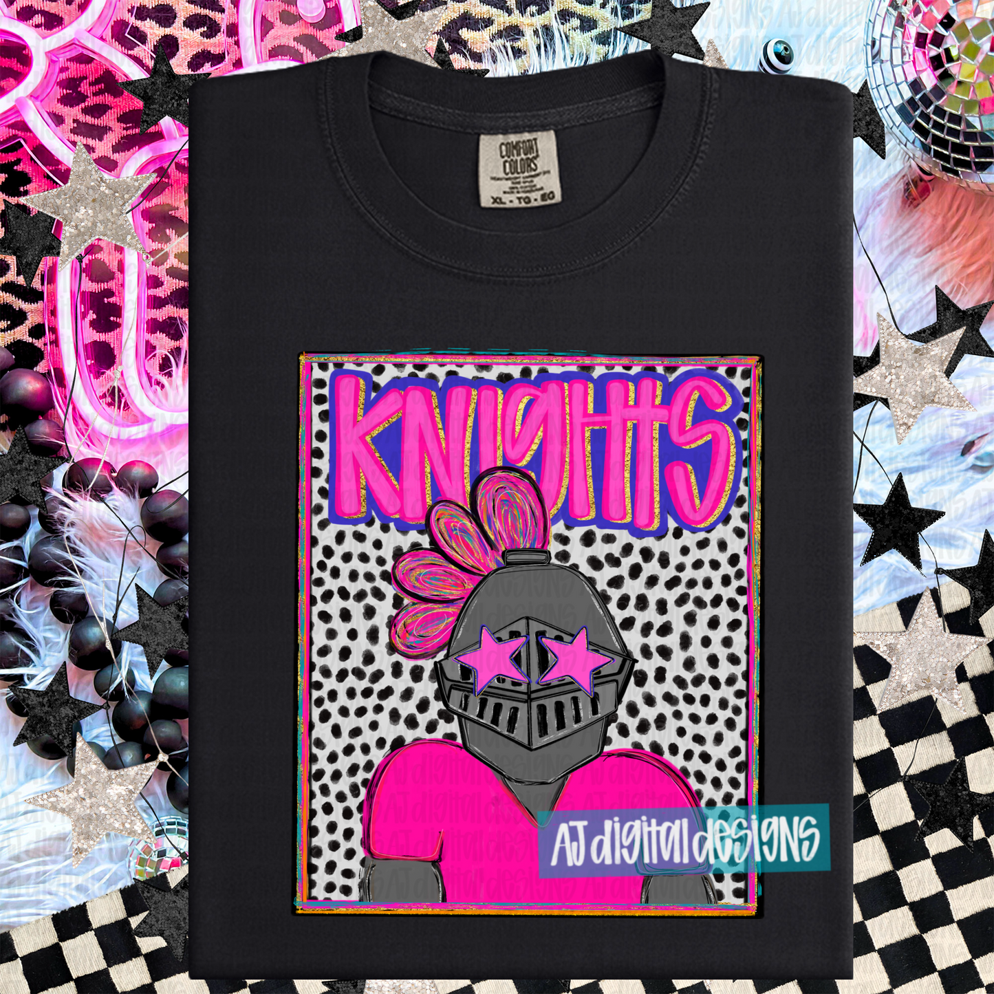 Knights Pink Preppy Portrait