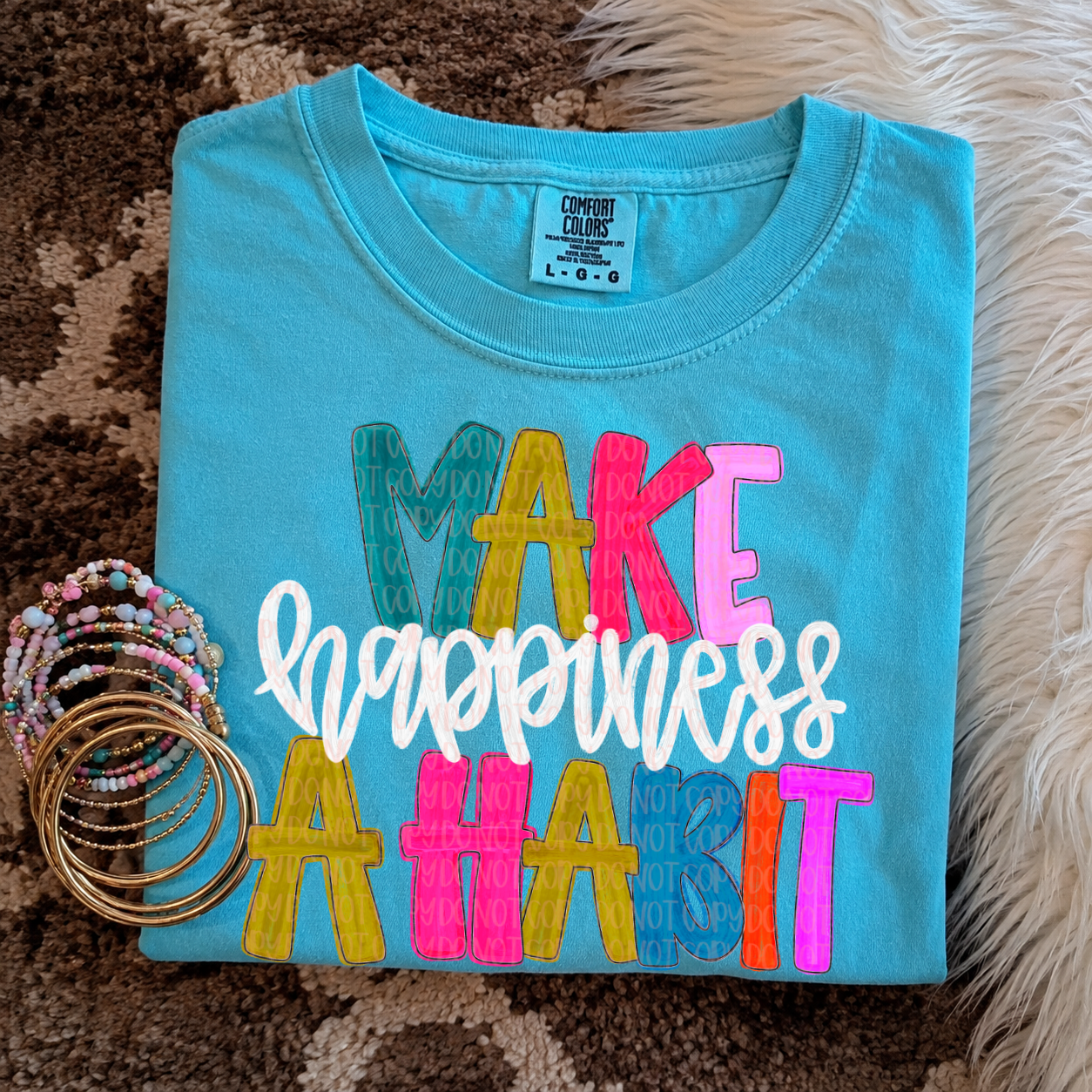 Make happiness a habit png design