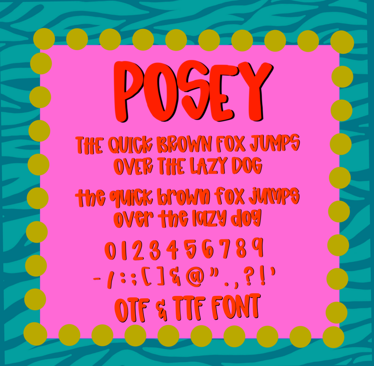 POSEY OTF TTF FONT (Copy)