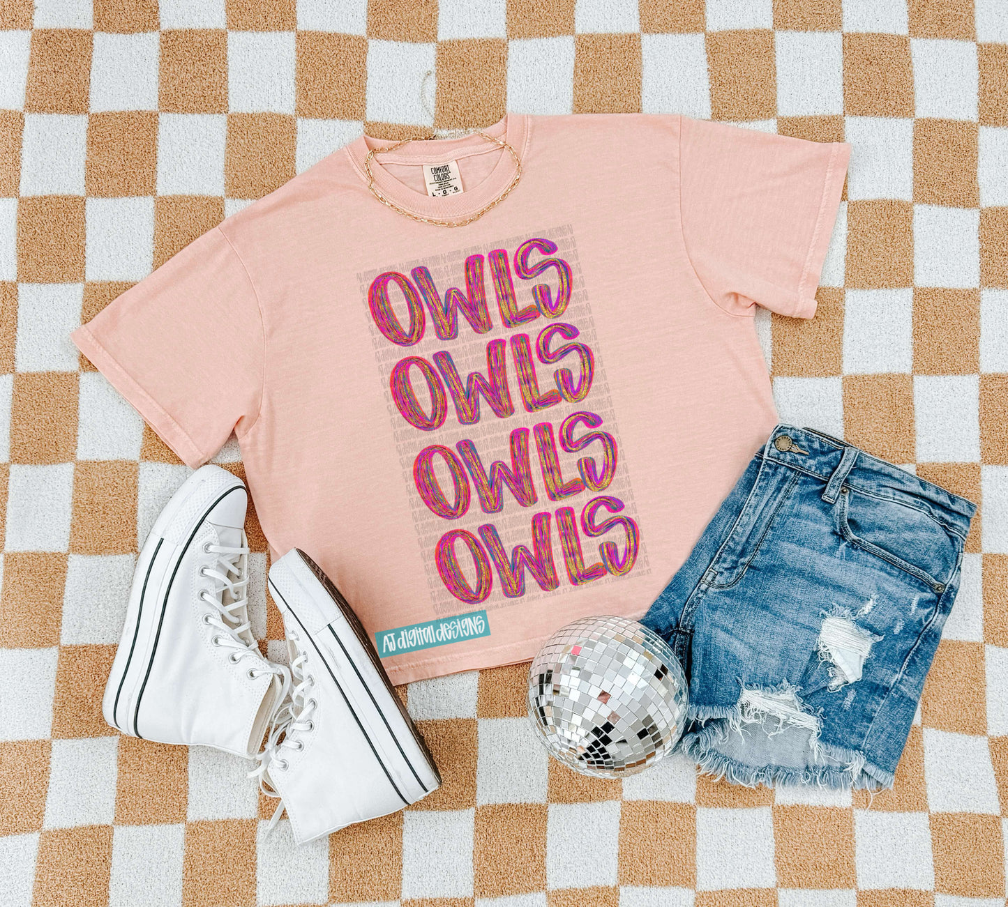 Owls Purple Stacked Layered