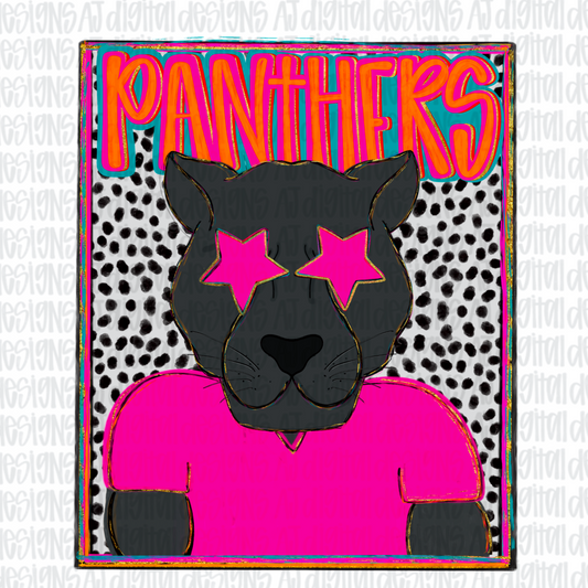 Panthers Orange Preppy Portrait
