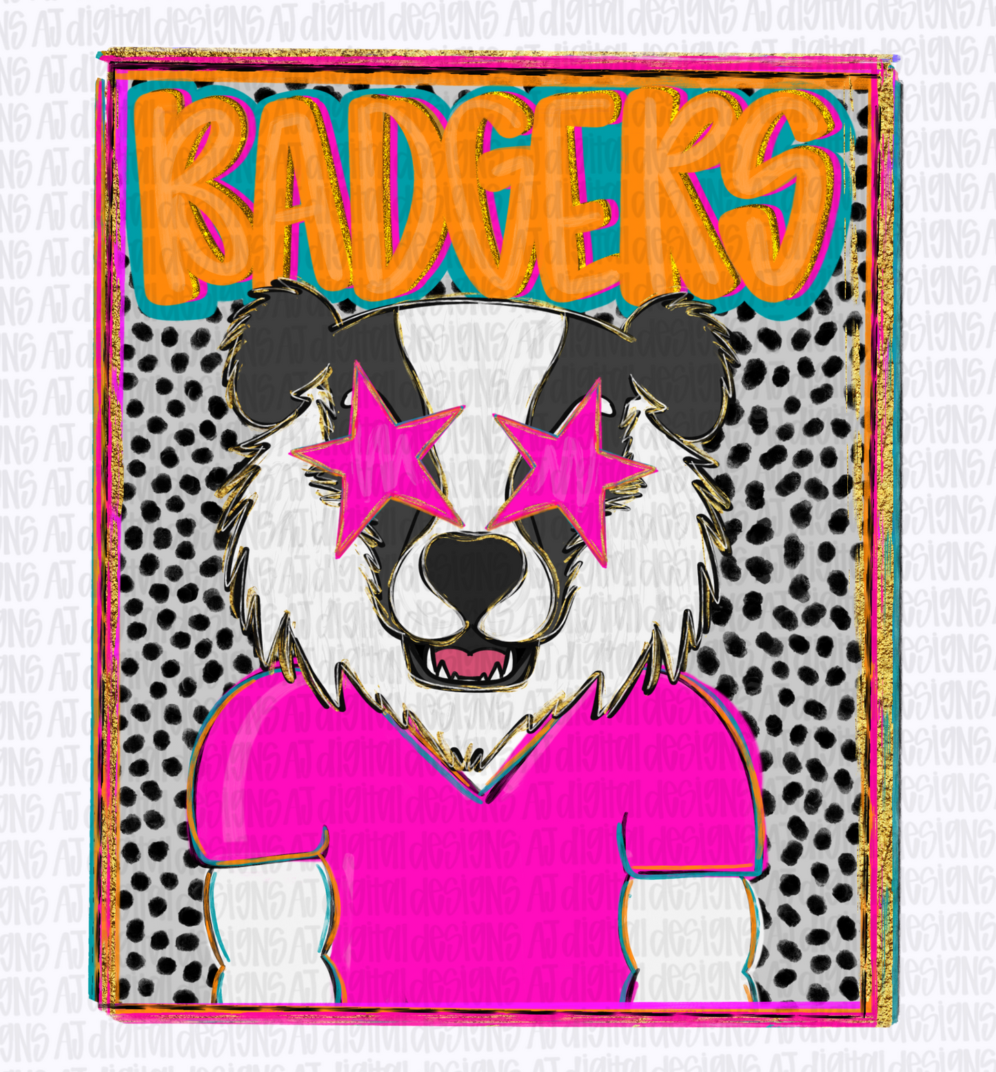 Badgers Preppy Portrait