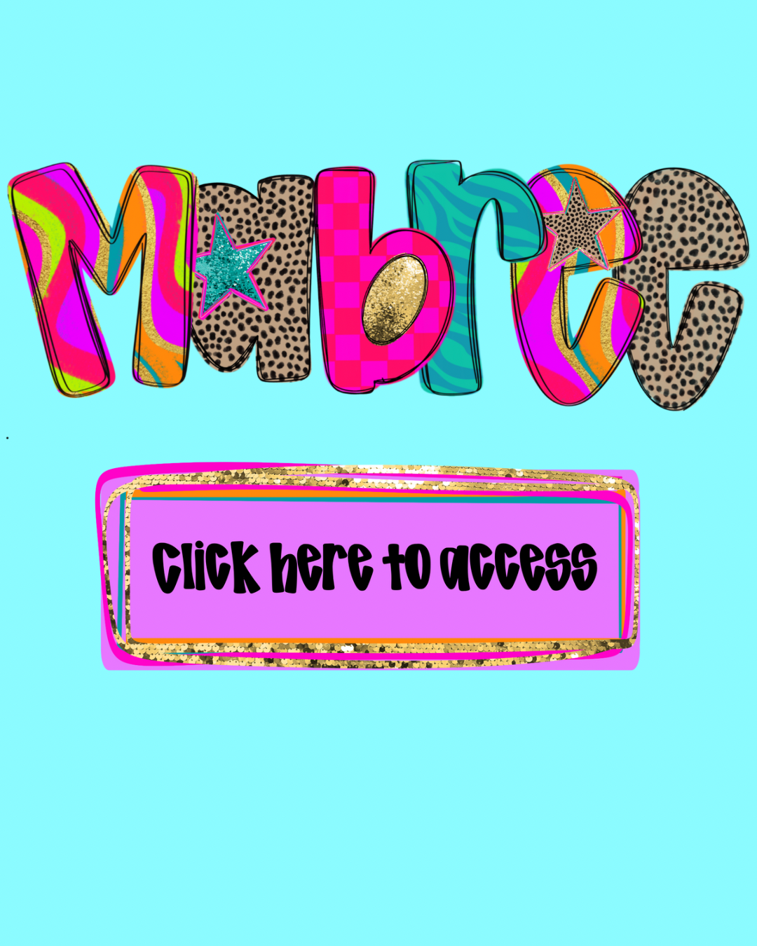 Mabree font Lowercase and clipart Digital Download PNG