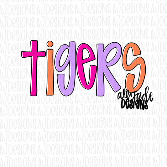 Tigers Bright Digital Download PNG