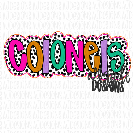 Colonels Bright Dotted Digital Download PNG