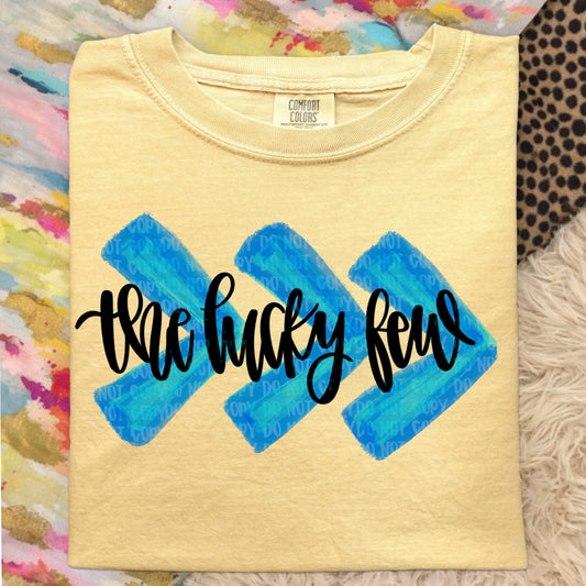 The lucky few blue arrows png design