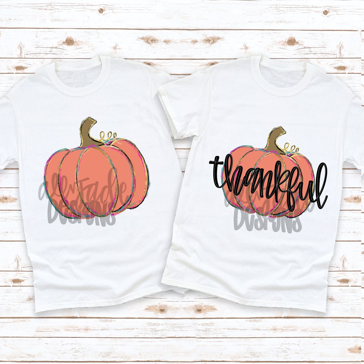 Peachy Pumpkin Set Digital Download PNG