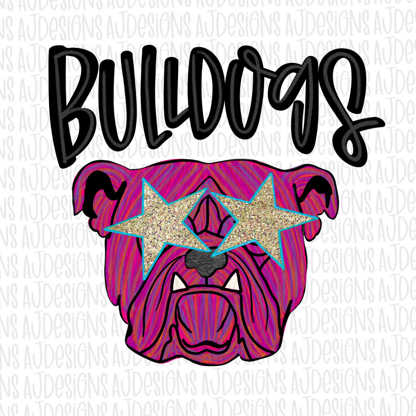 Bulldogs Pink Digital Download PNG