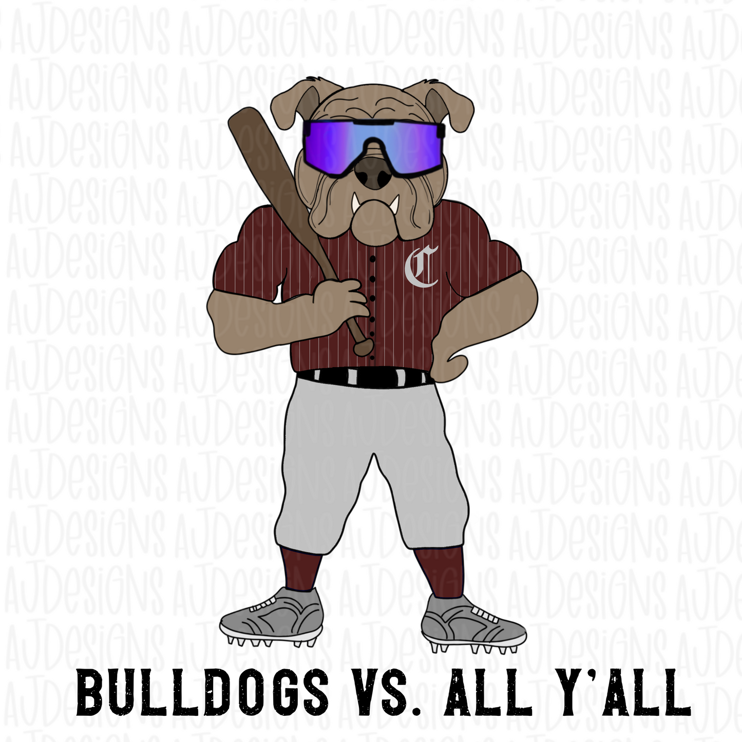 Bulldogs vs All Y’all Baseball Digital Download PNG