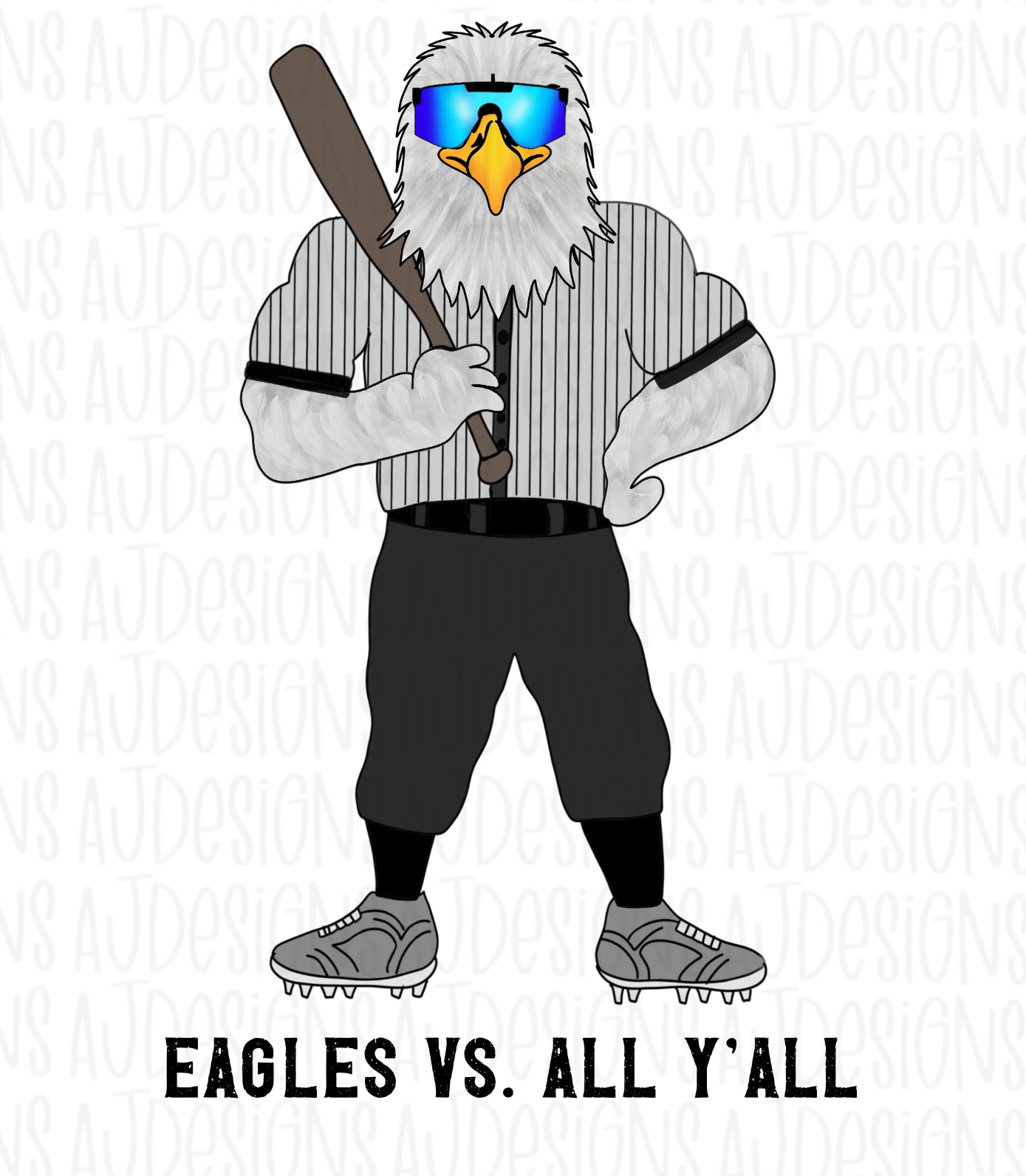 Eagles vs All Y’all Baseball Digital Download PNG