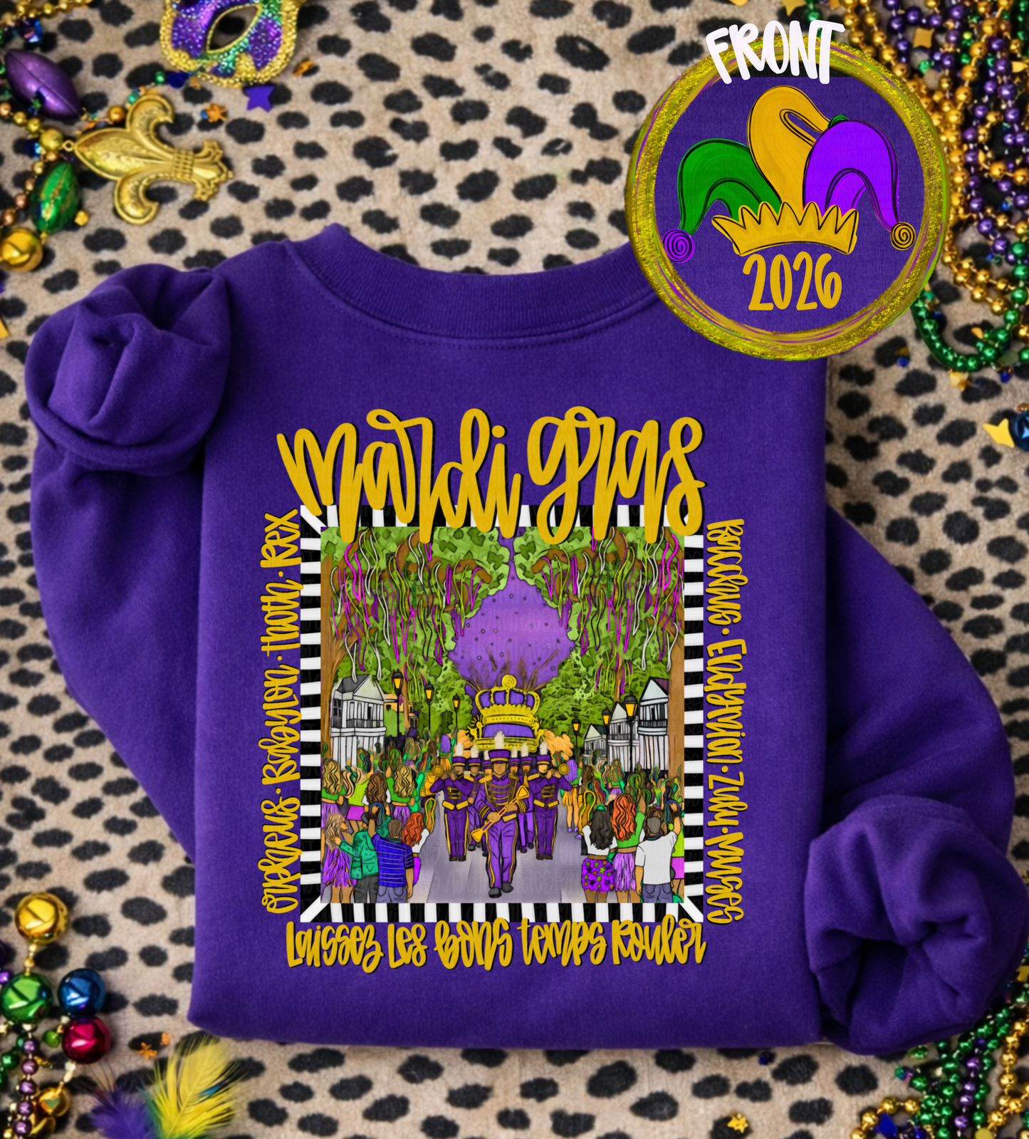 Mardi gras band trio All 3 colors + pockets (9 files total)