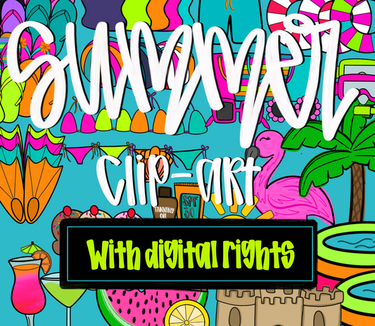 2025 Summer clipart drive — with digital rights