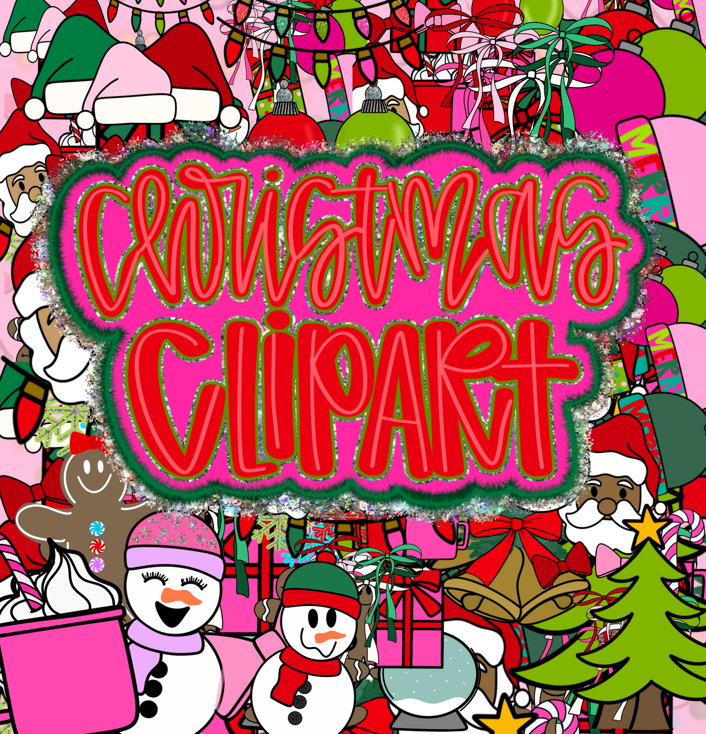 Christmas clipart with digital rights