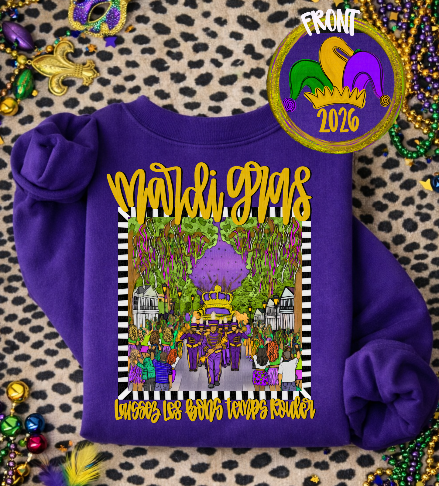 Mardi gras band trio All 3 colors + pockets (9 files total)