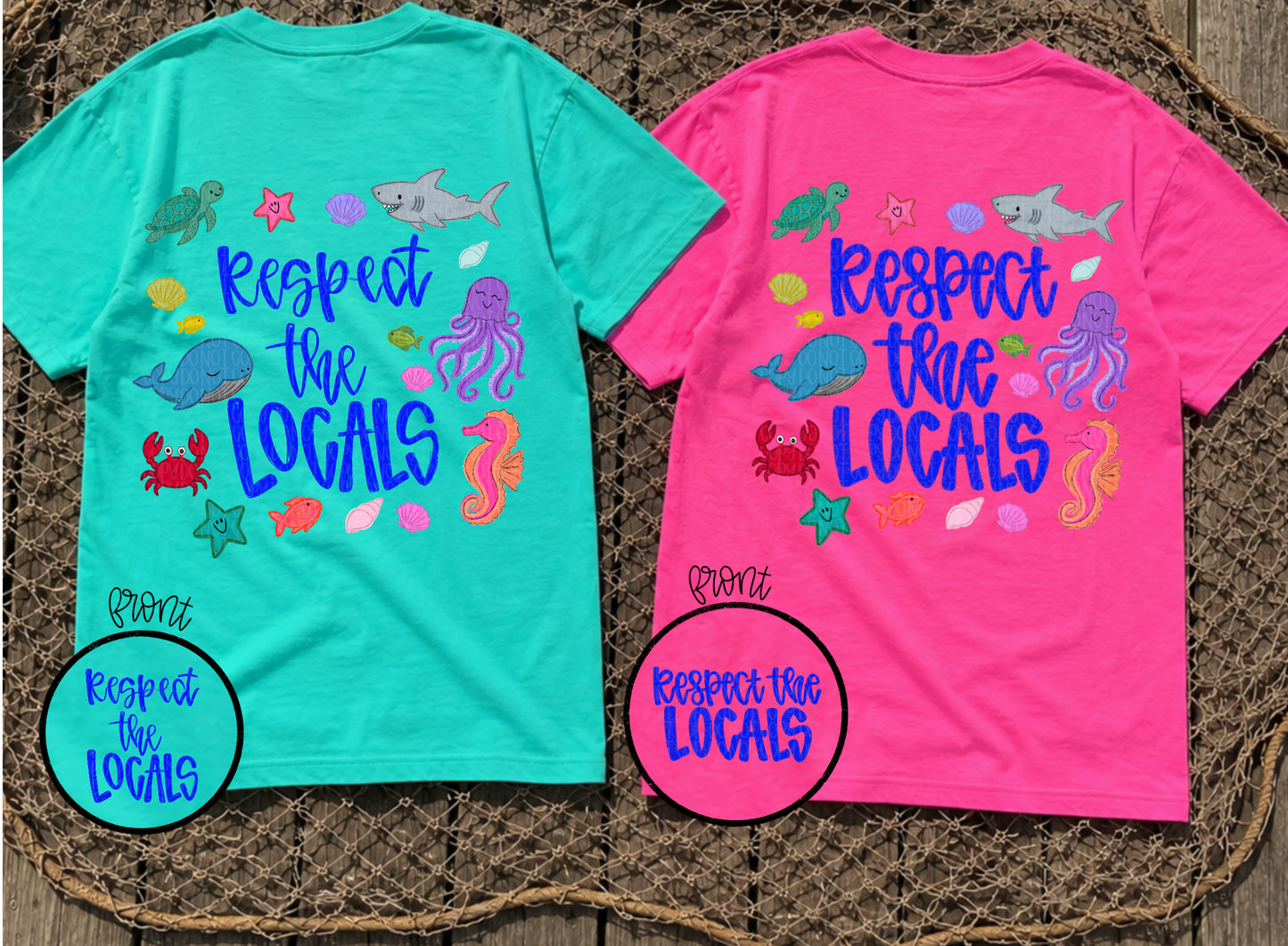 Respect the locals 2 styles (4 in total)
