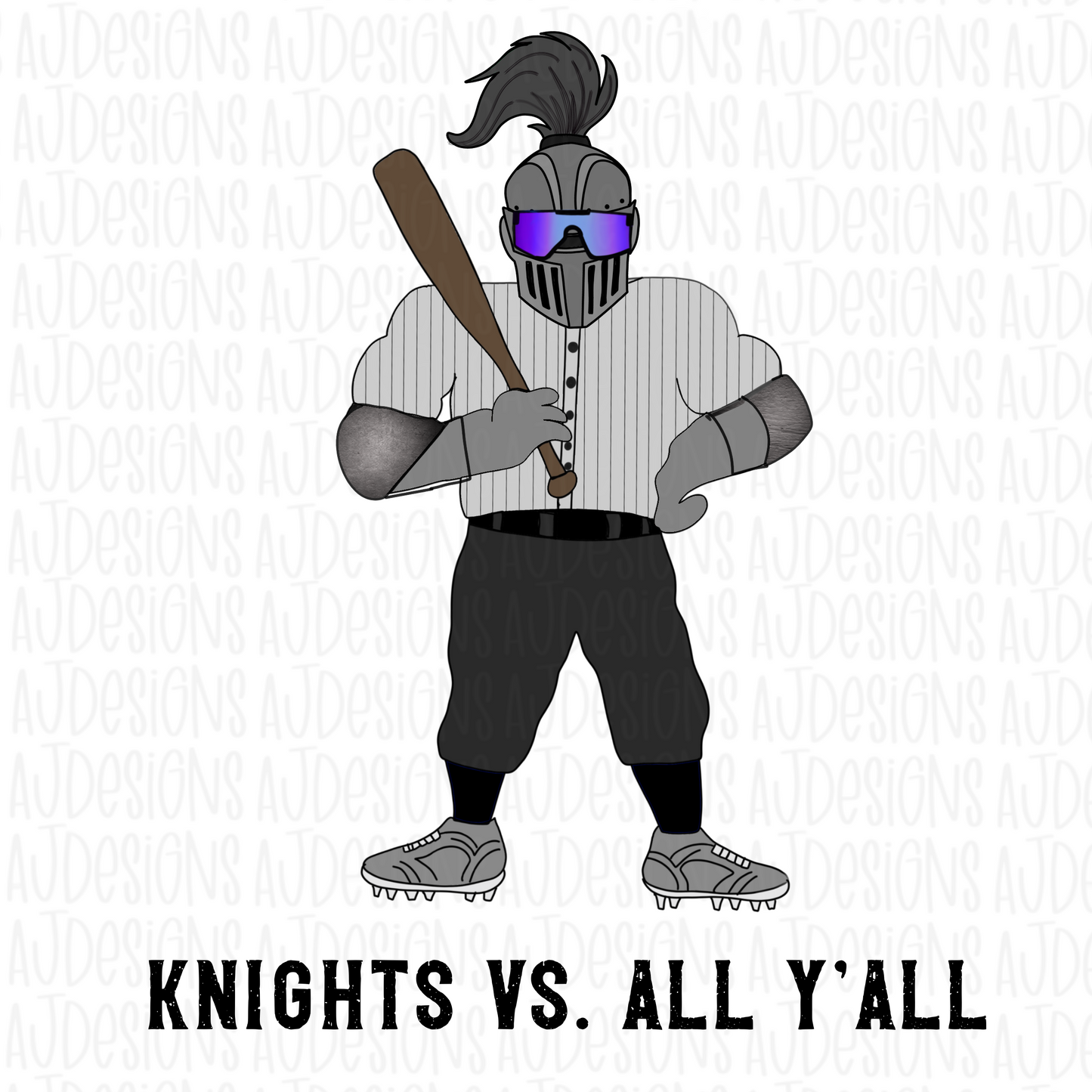 Knights vs All Y’all Baseball Digital Download PNG