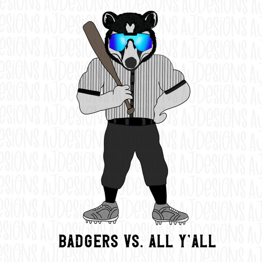 Bagers vs All Y’all Baseball Digital Download PNG