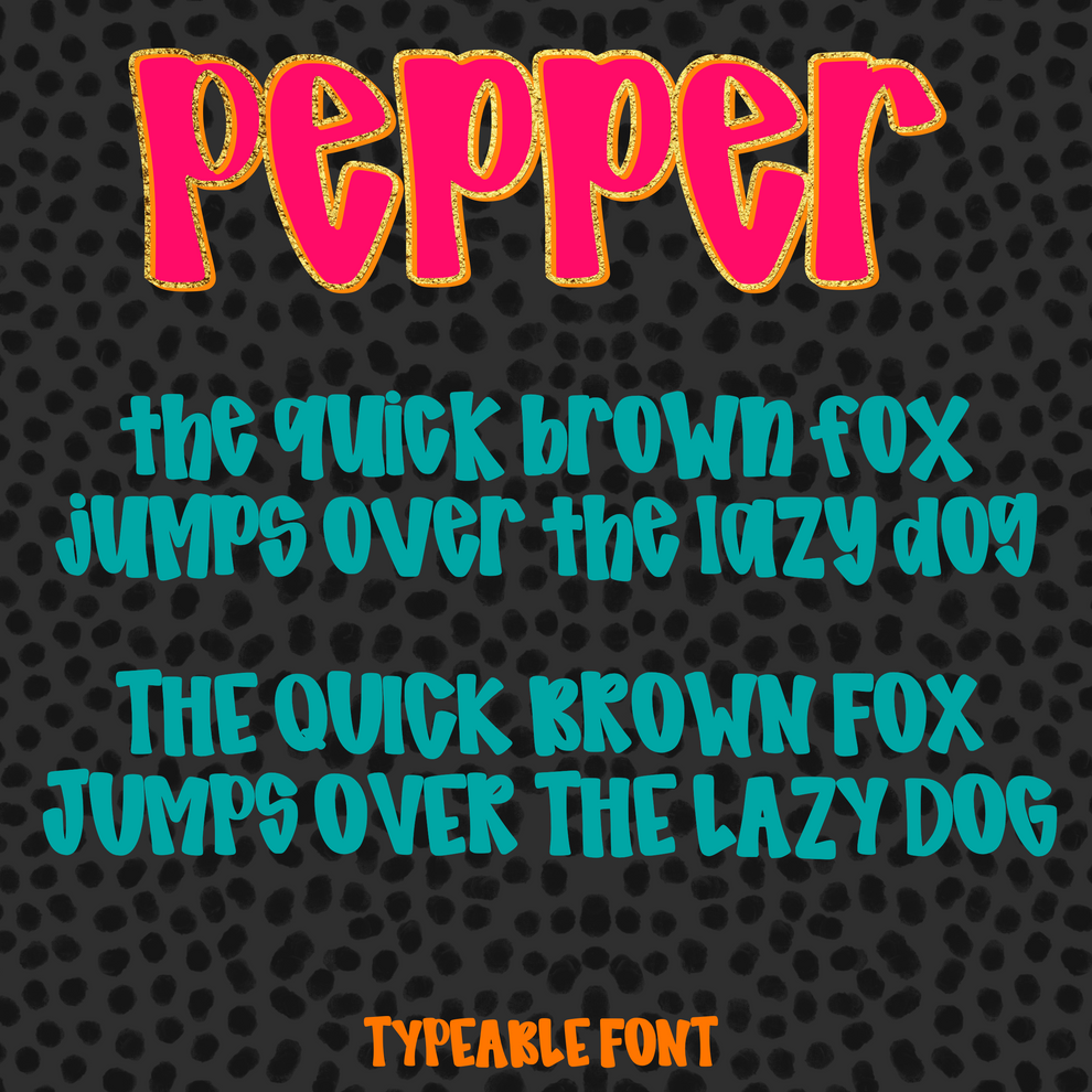 Pepper Typography Pepper FONT- Typable Font Digital Download PNG – alljadedesigns