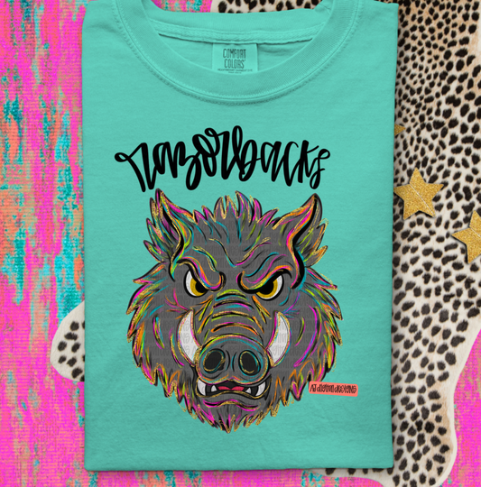 Razorbacks painted mascot 3 files