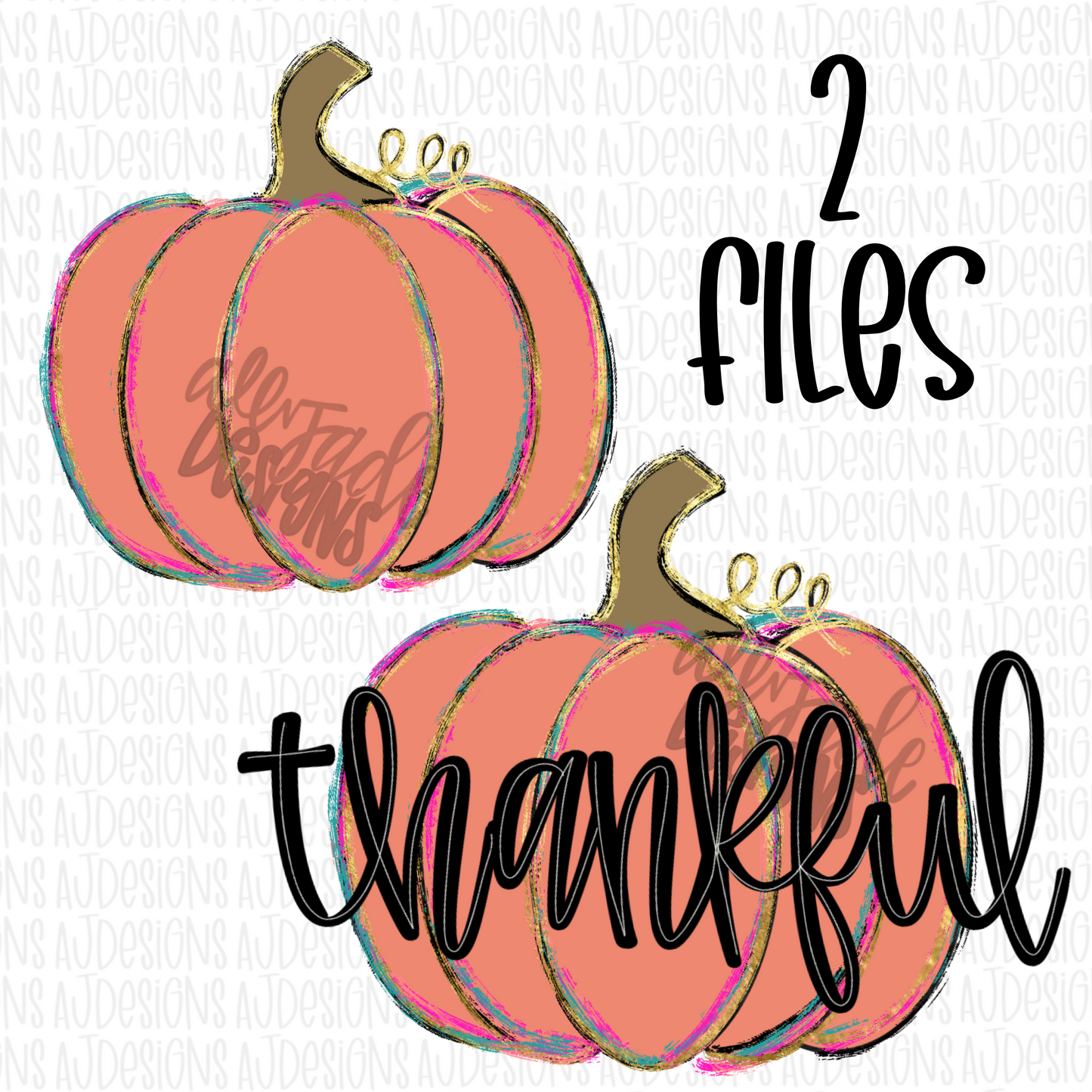 Peachy Pumpkin Set Digital Download PNG