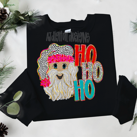 Ho Ho Ho Perdita Santa Hat 2 Skintones Digital Download PNG