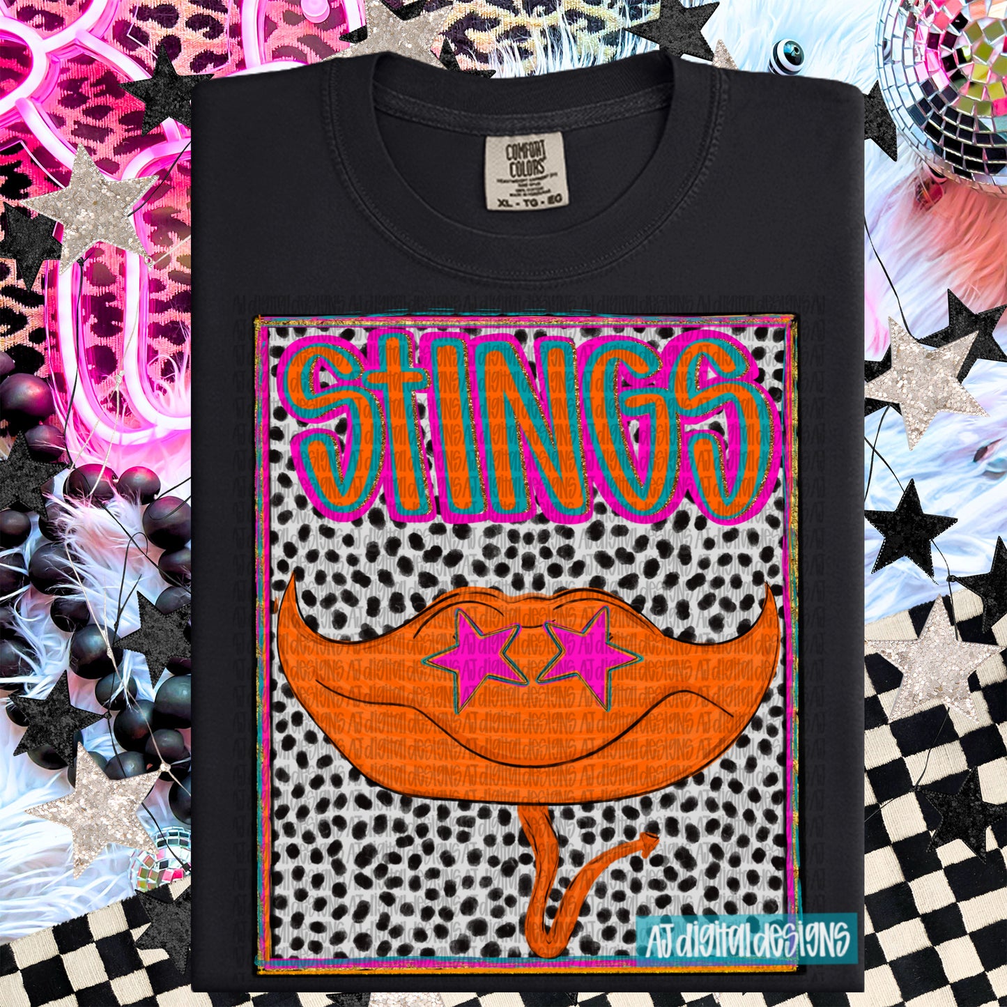Stings Orange Preppy Portrait