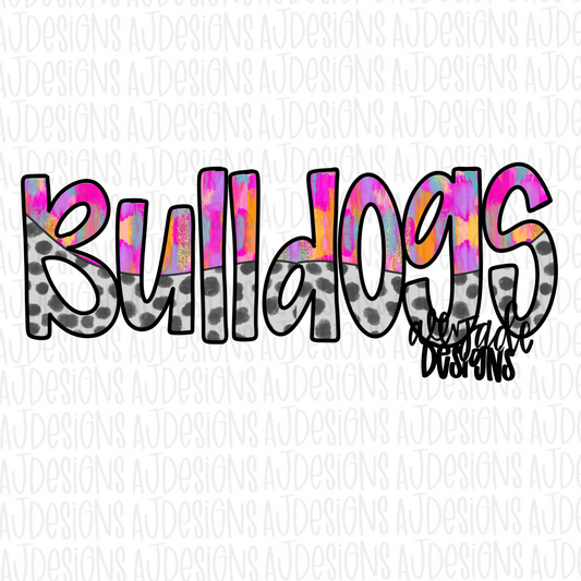 Bulldogs Doddledot Digital Download PNG