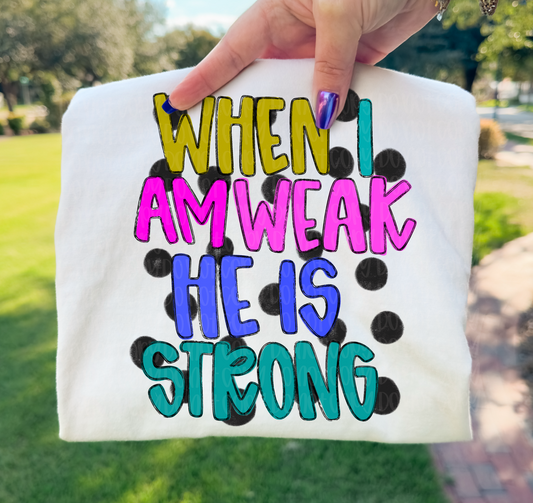 When I am weak png digital download