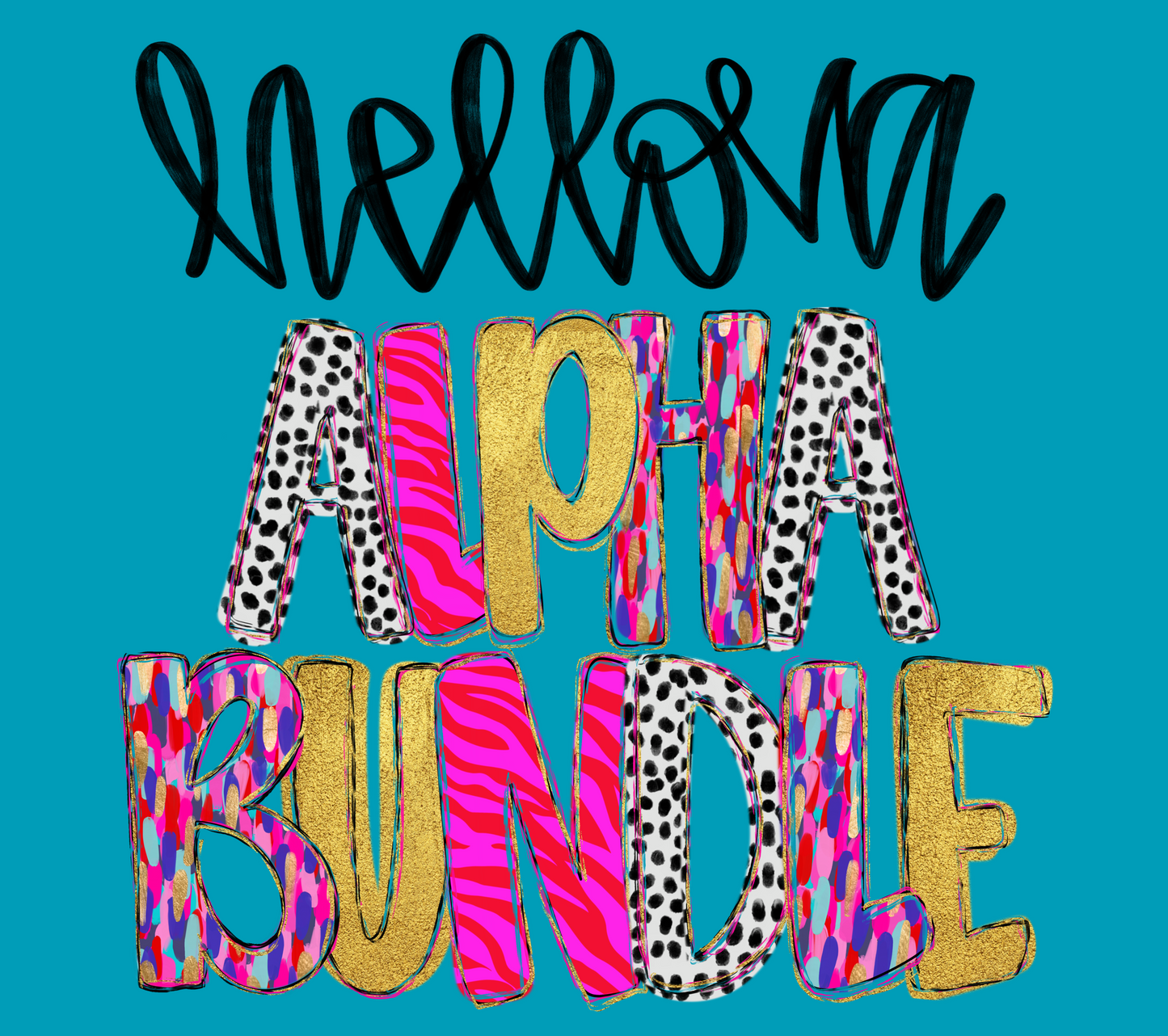 Hellova Alpha Bundle Digital Download PNG