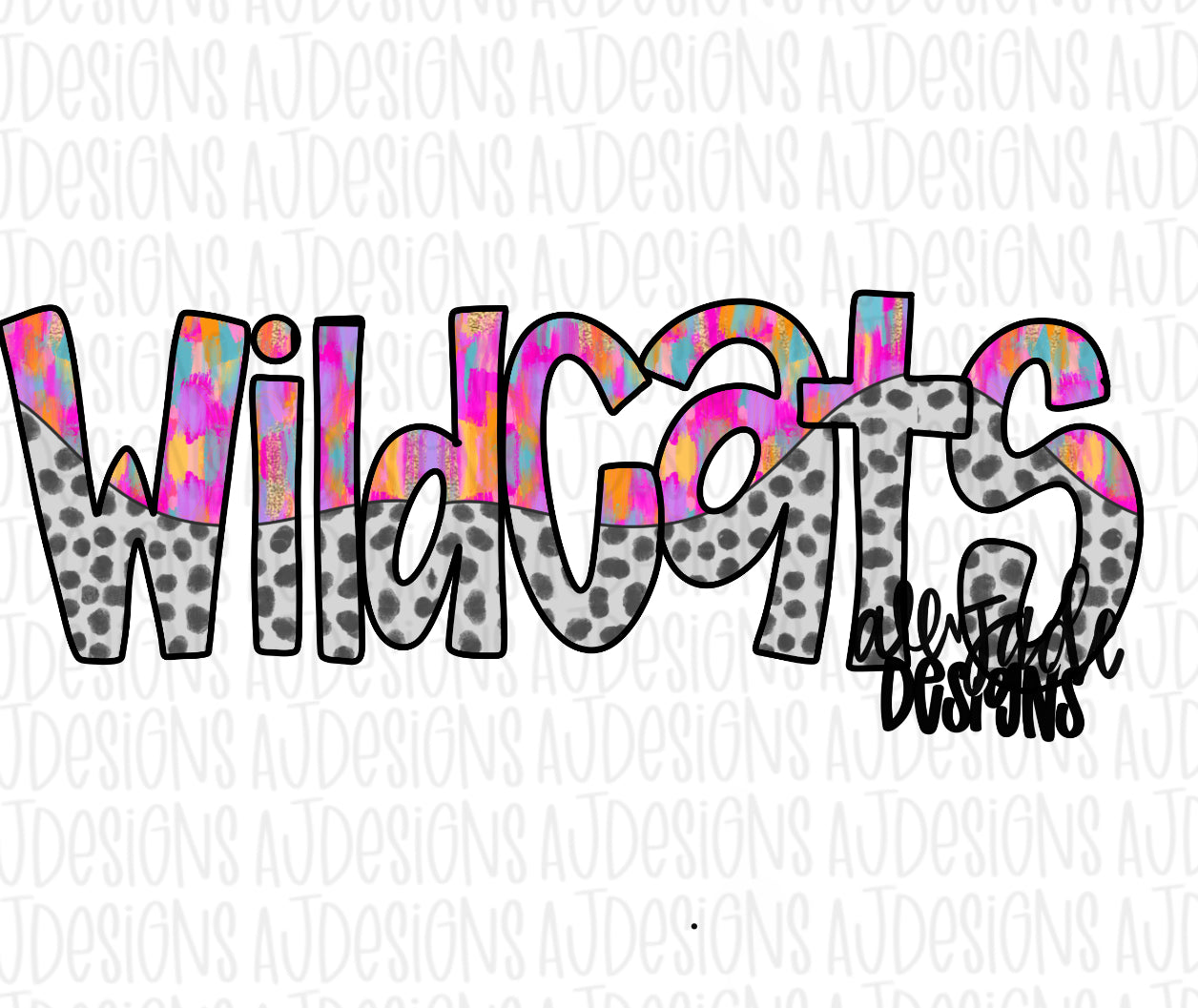 Wildcats Doddledot Digital Download PNG