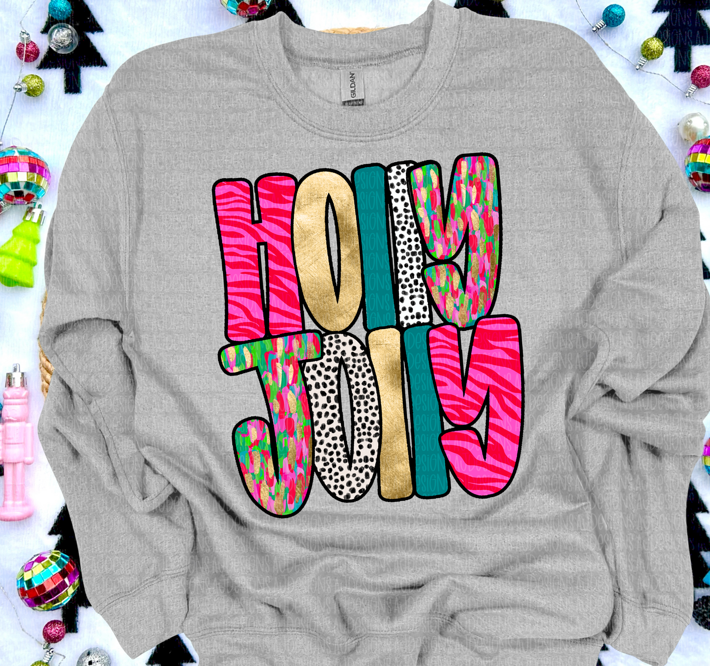 Holly Jolly Preppy Digital Download PNG