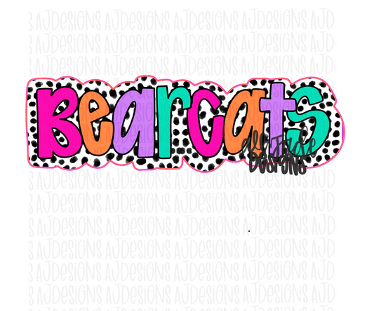 Bearcats Bright Dotted Digital Download PNG