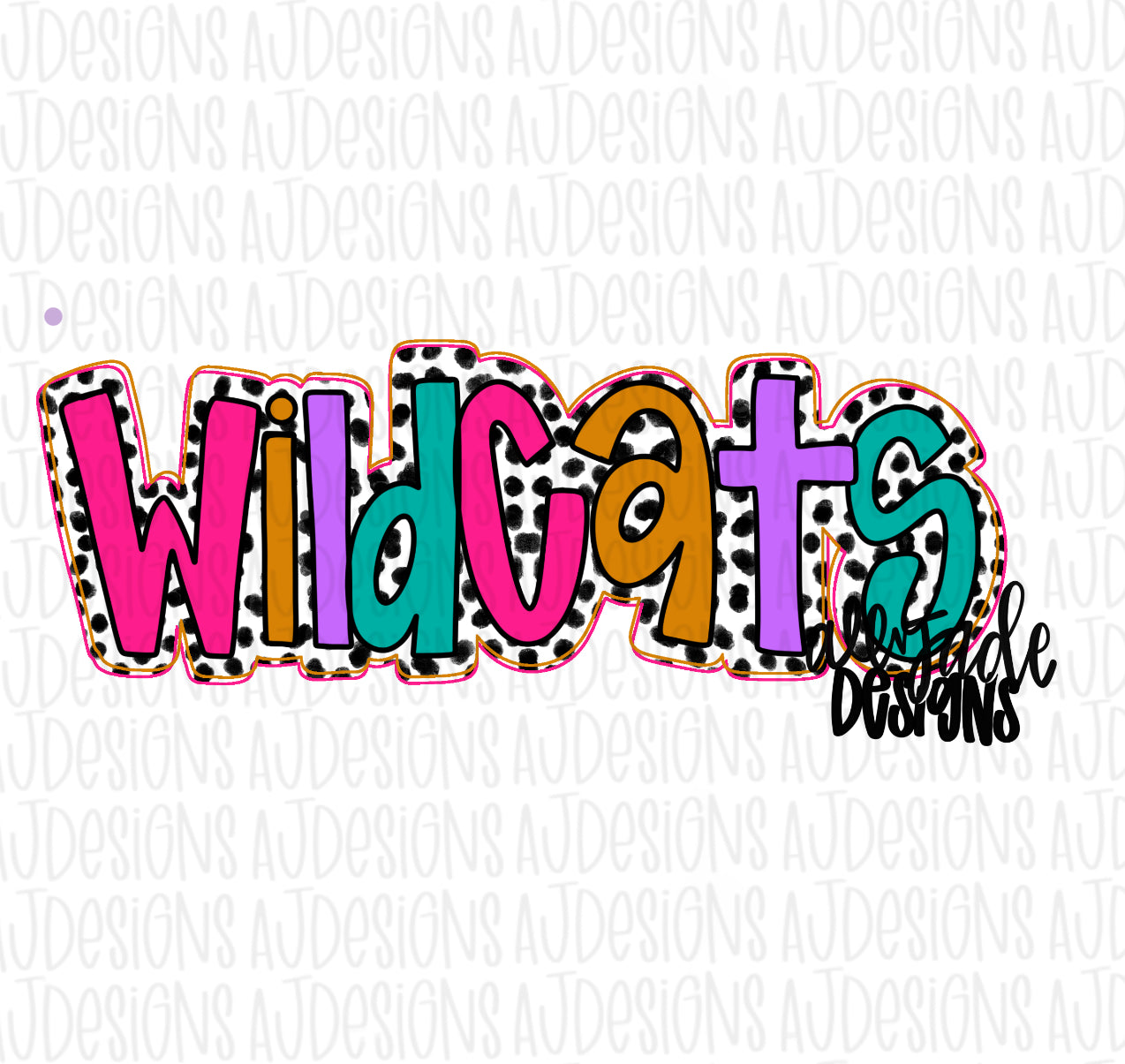 Wildcats Bright Dotted Digital Download PNG