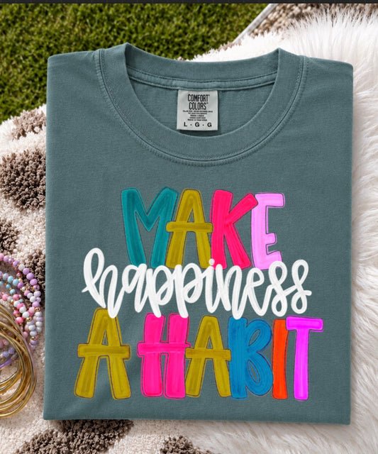 Make happiness a habit png design