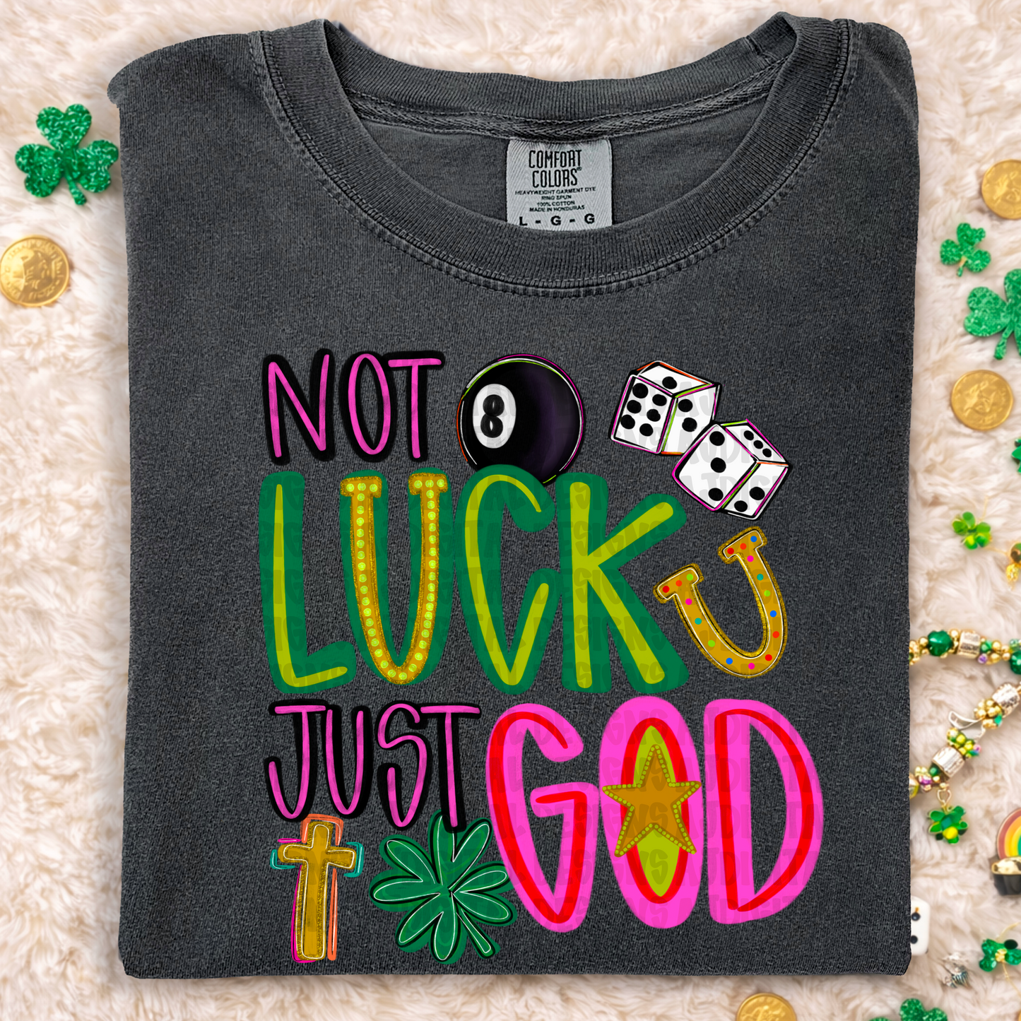 Not luck, JUST GOD. PNG download