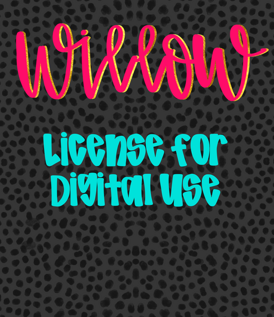 LICENSE FOR DIGITAL USE