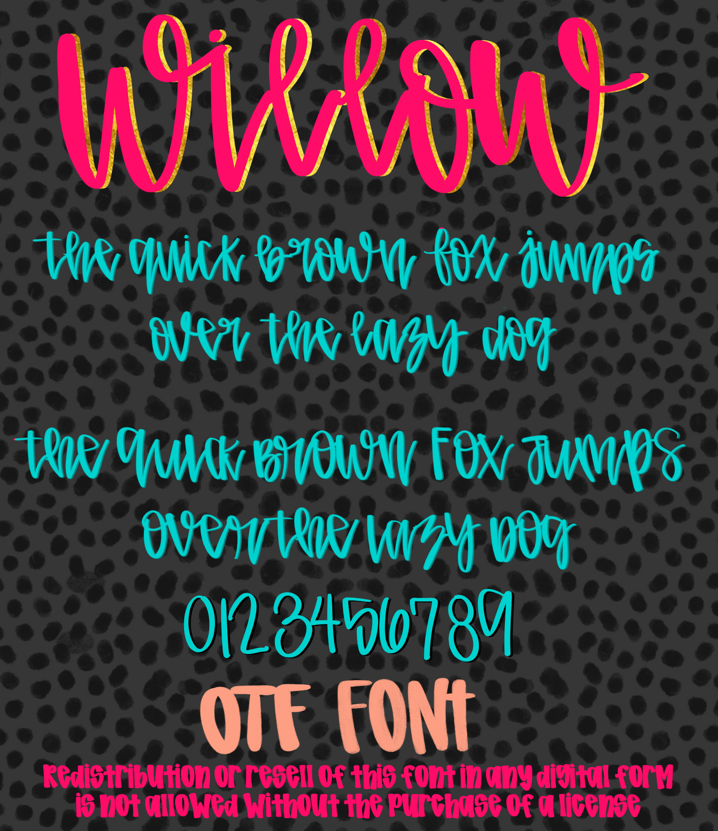 Willow otf FONT- Typable Font Digital Download PNG