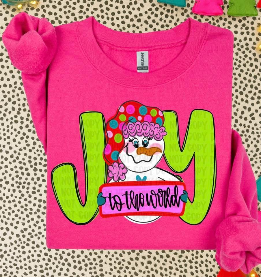 Joy To The World Snowman Digital Download PNG