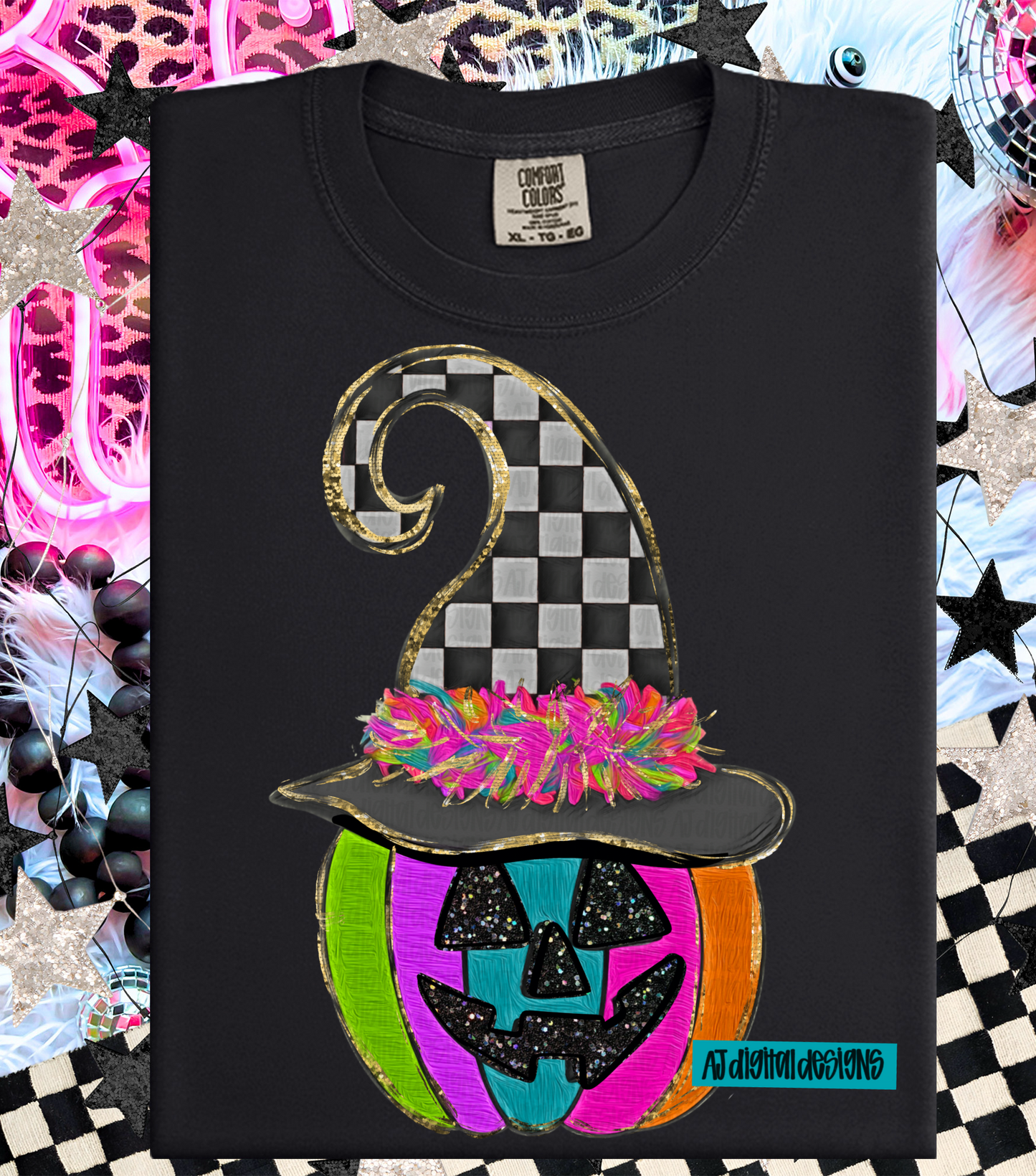 Funky pumpkin colorful PNG