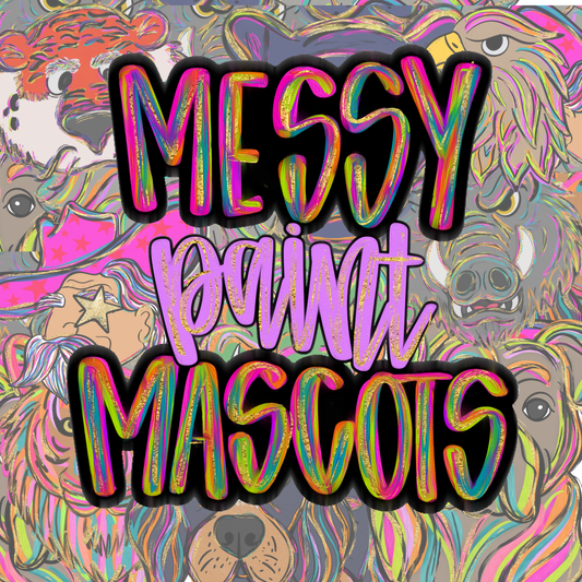 Messy paint mascots drive