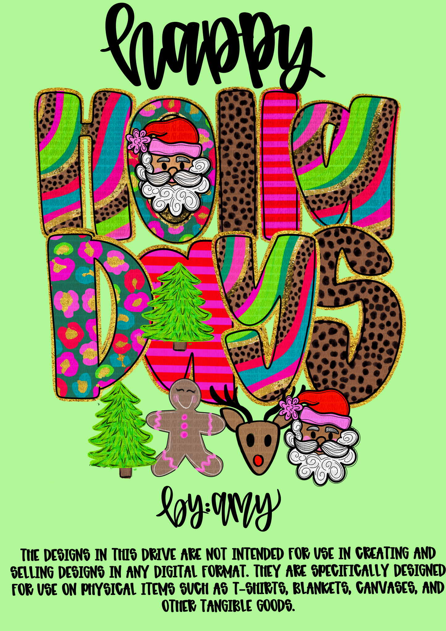 Holladays png font & clipart Digital Download PNG