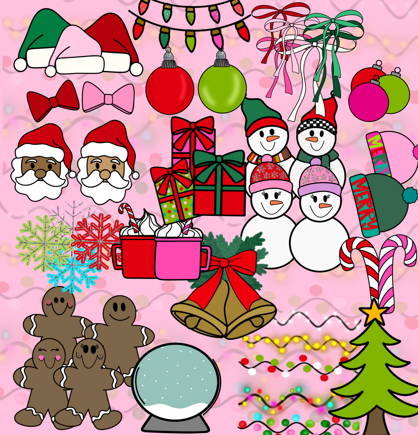 Christmas clipart with digital rights