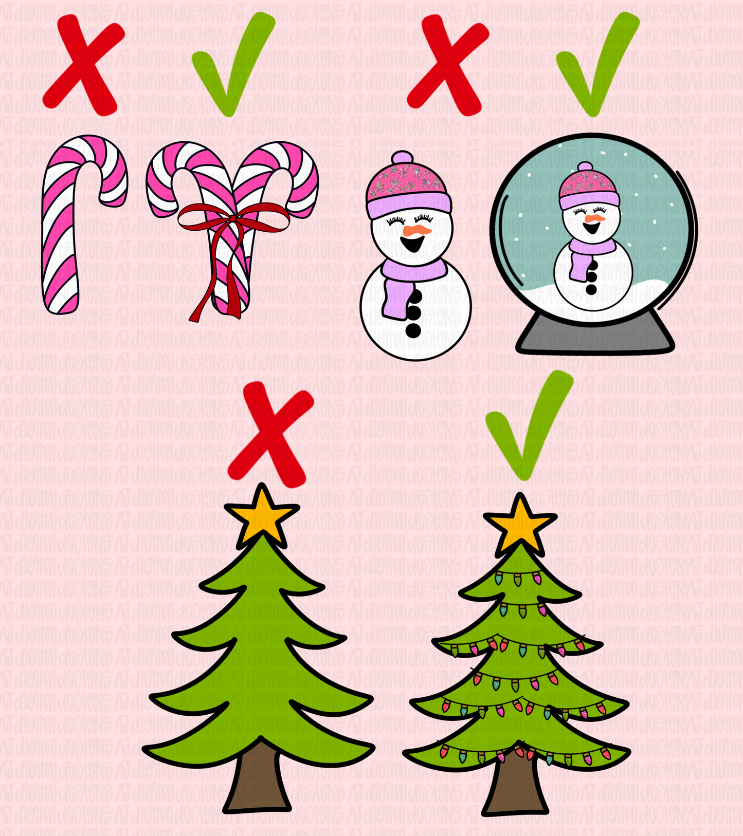 Christmas clipart with digital rights